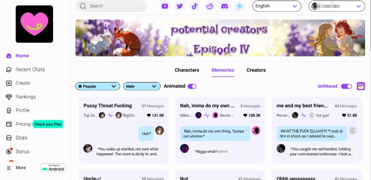 Crushonai provides the advanced fine-tuning needed for DeepSeek V3.2 to deliver an uninhibited, yet coherent, NSFW AI experience with your AI girlfriend.